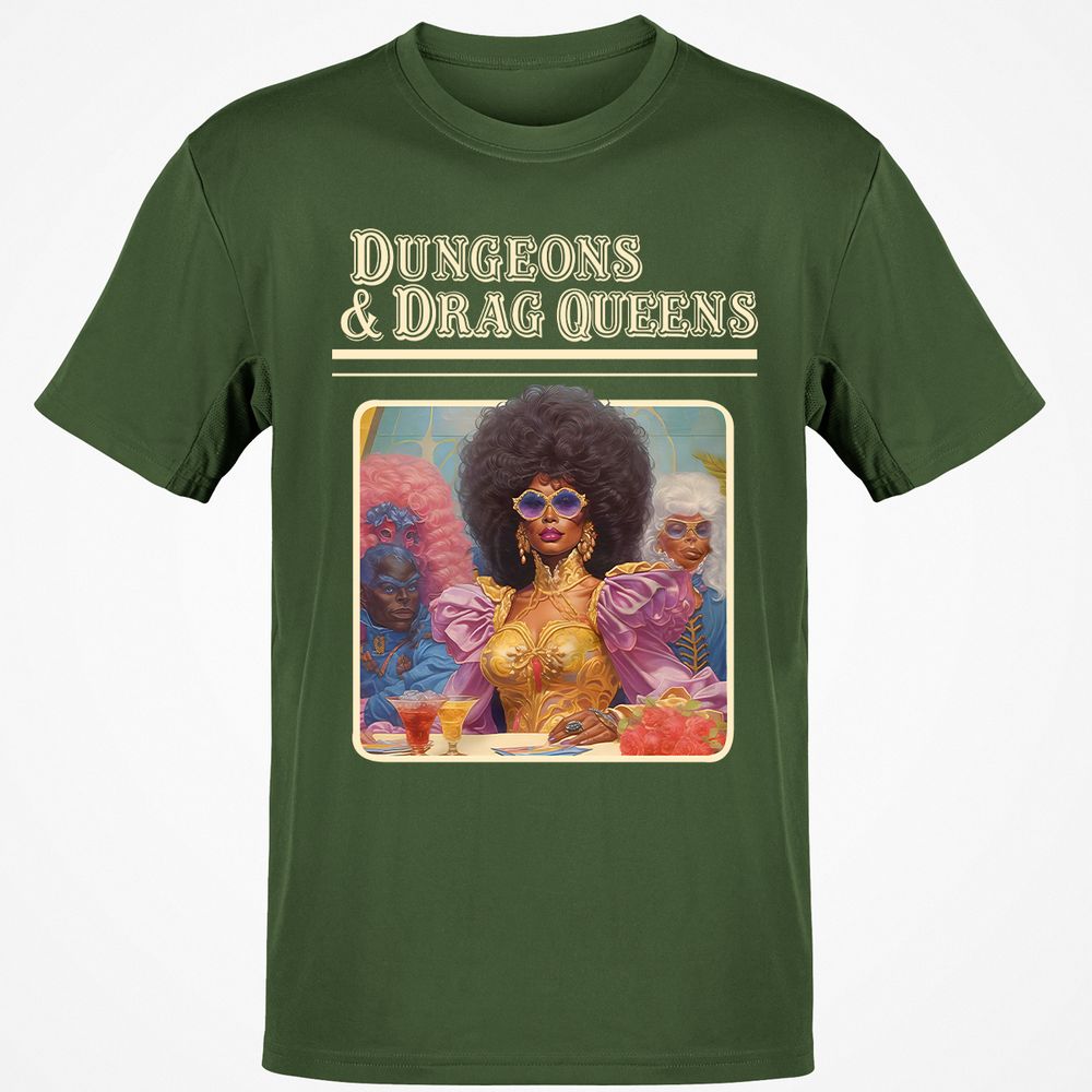 Dungeons & Drag Queens Classic Unisex T-Shirt - Military Green - 6