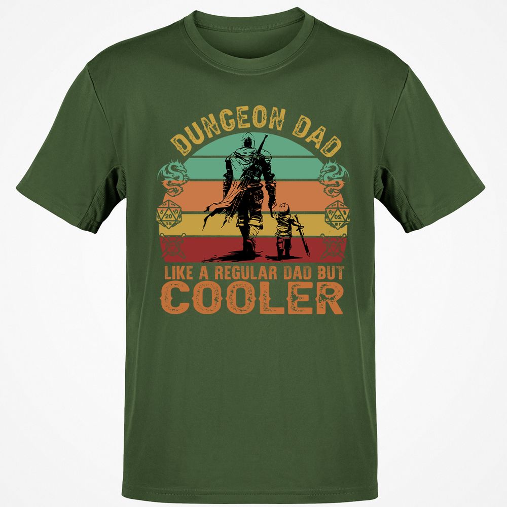 Dungeon Dad Like A Regular Dad Classic Unisex T-Shirt - Military Green - 6