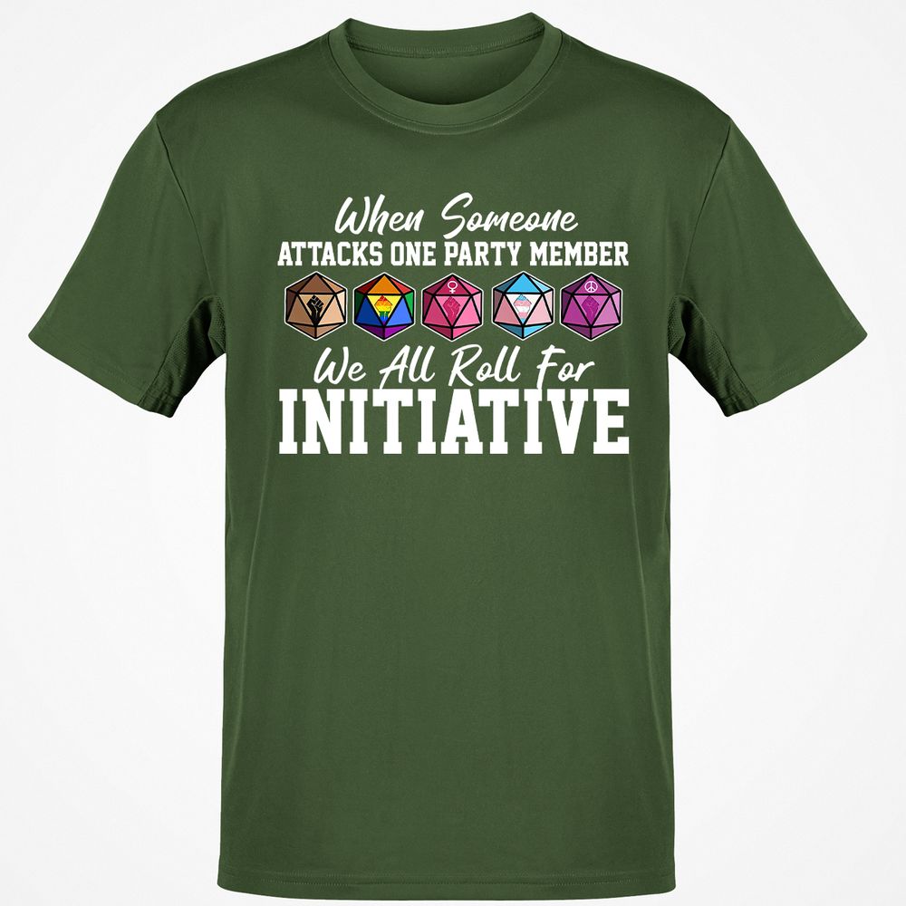 LGBT Roll For Initiative Classic Unisex T-Shirt - Military Green - 6