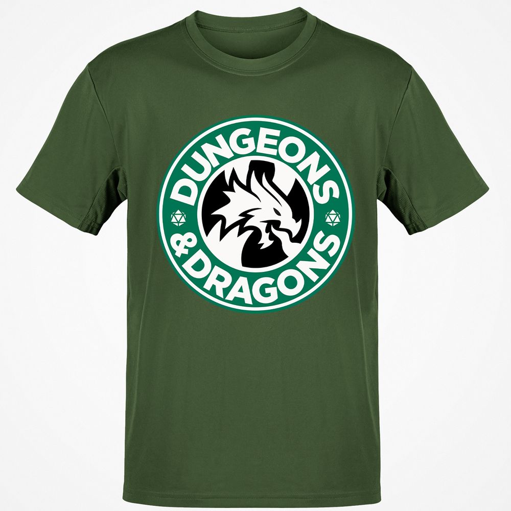 D&D Coffee Classic Unisex T-Shirt - Military Green - 6