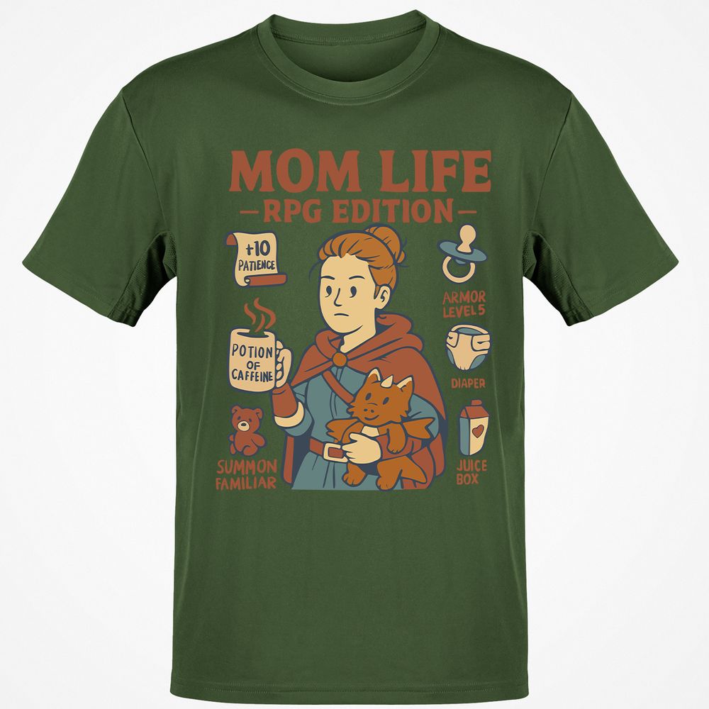 Mom Life RPG Edition Classic Unisex T-Shirt - Military Green - 6
