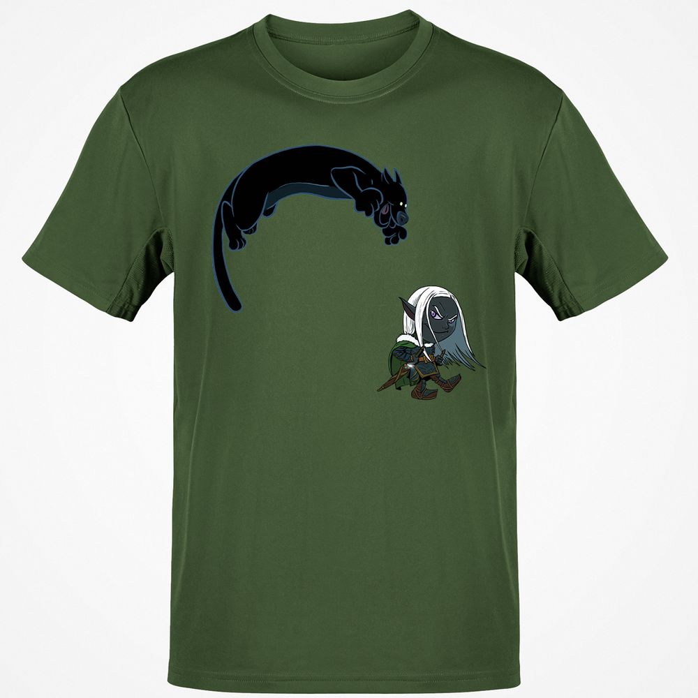 Drizzt And Guenhwyvar Classic Unisex T-Shirt - Military Green - 6