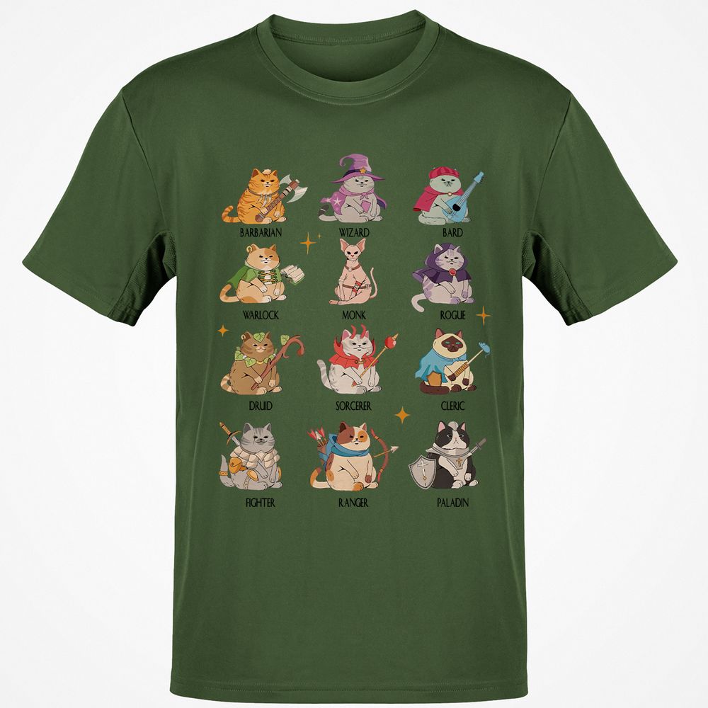 Dungeons And Cats Classic Unisex T-Shirt - Military Green - 6