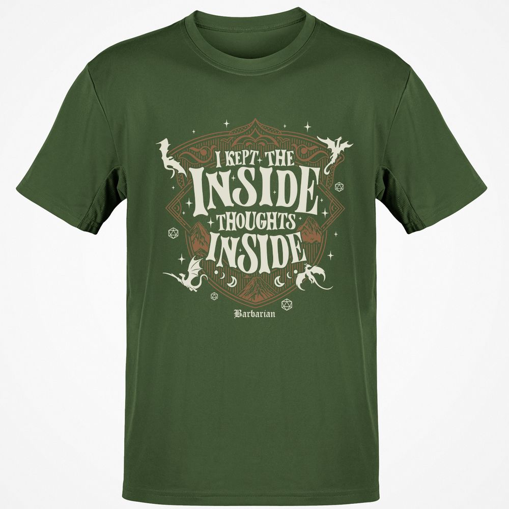 Barbarian I Kept The Inside Thoughts Inside - Military Green - 6