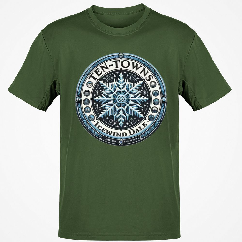 Ten-Towns Icewind Dale Classic Unisex T-Shirt - Military Green - 6