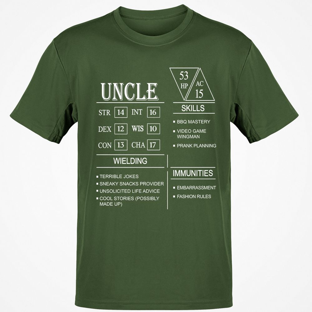 Uncle Stats Classic Unisex T-Shirt - Military Green - 6