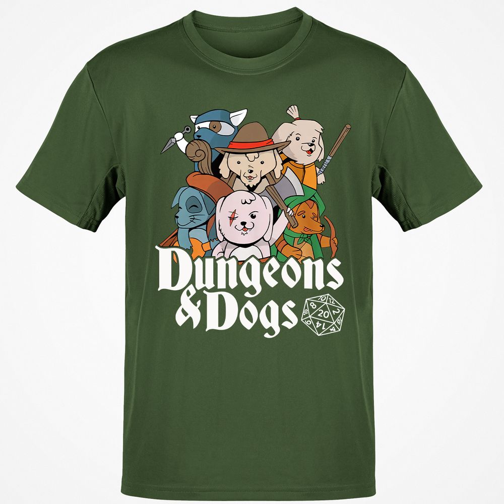 Dungeons & Dogs Classic Unisex T-Shirt - Military Green - 6