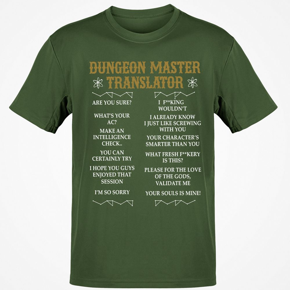 Dungeon Master Translator Classic Unisex T-Shirt - Military Green - 6