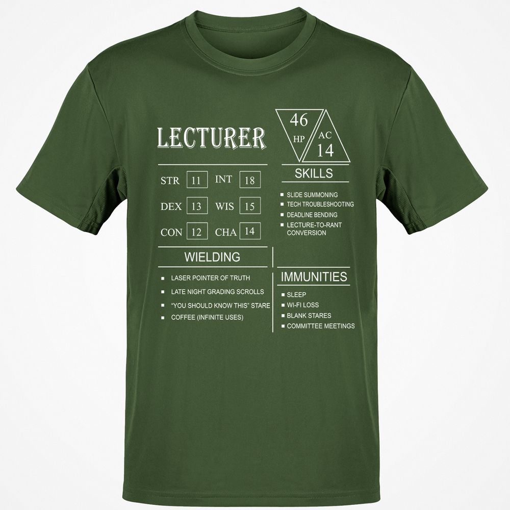 Lecturer New Classic Unisex T-Shirt - Military Green - 6