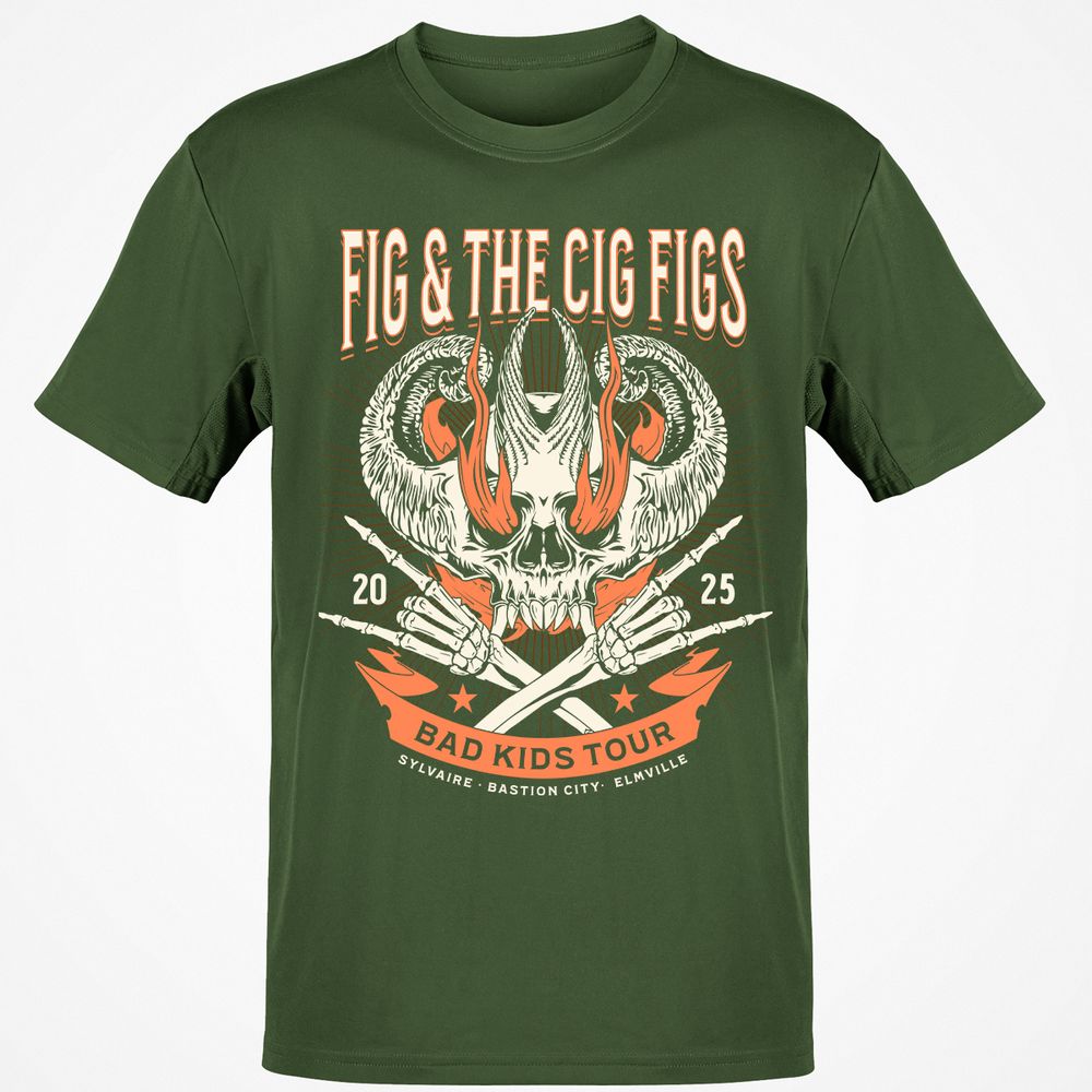 Fig and the Cig Figs, Dimension 20 Classic Unisex T-Shirt - Military Green - 6