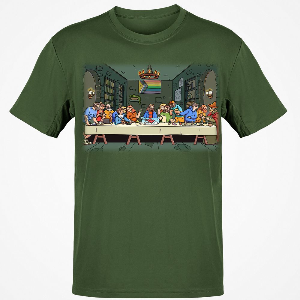 DnD Characters Pride Themed The Last Supper Shirt Classic Unisex T-Shirt - Military Green - 6