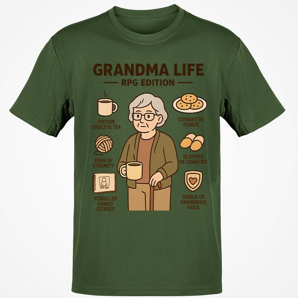 Grandma Life RPG Edition Classic Unisex T-Shirt - Military Green - 6