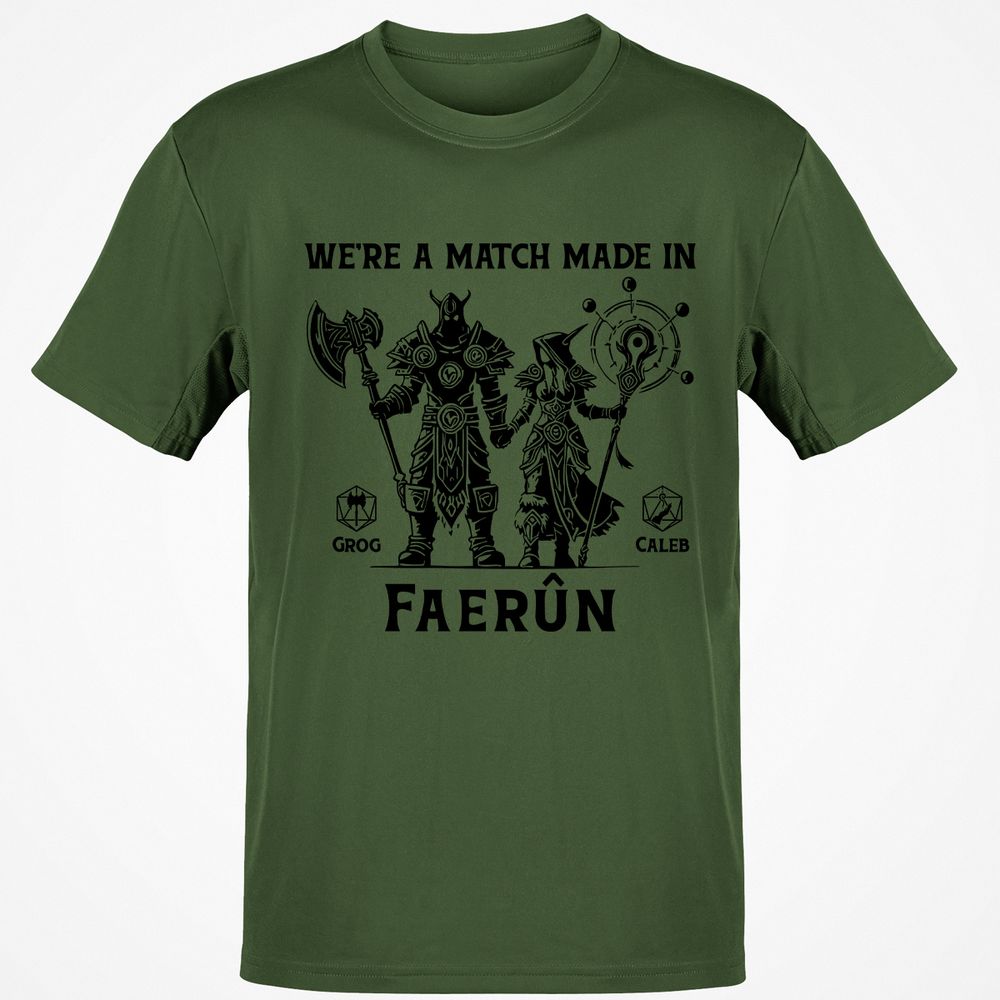 Custom DnD Class Couple Classic Unisex T-Shirt - Military Green - 6