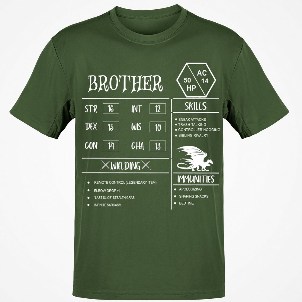 Brother Stats Classic Unisex T-Shirt - Military Green - 6