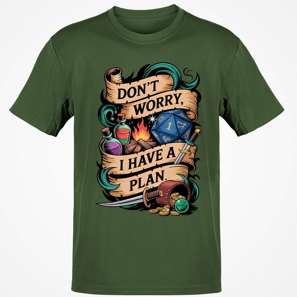 Don't Worry I Have A Plan Classic Unisex T-Shirt - Military Green - 6