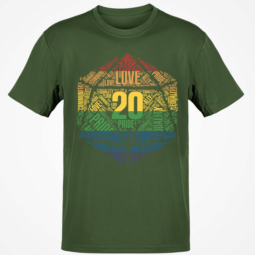 D20 Pride T-Shirt - Military Green - 6