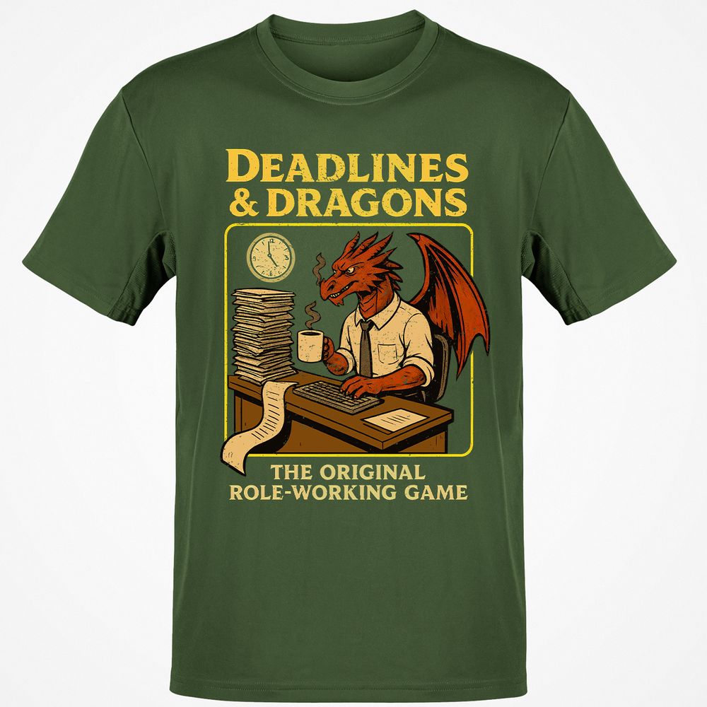 Deadlines & Dragons (Office Staff) Classic Unisex T-Shirt - Military Green - 6