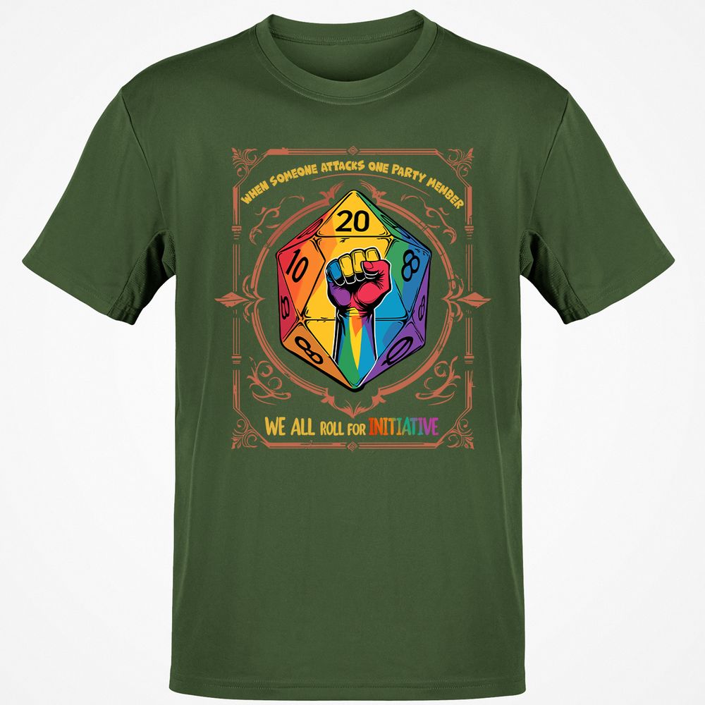 Roll For Initiative Classic Unisex T-Shirt - Military Green - 6