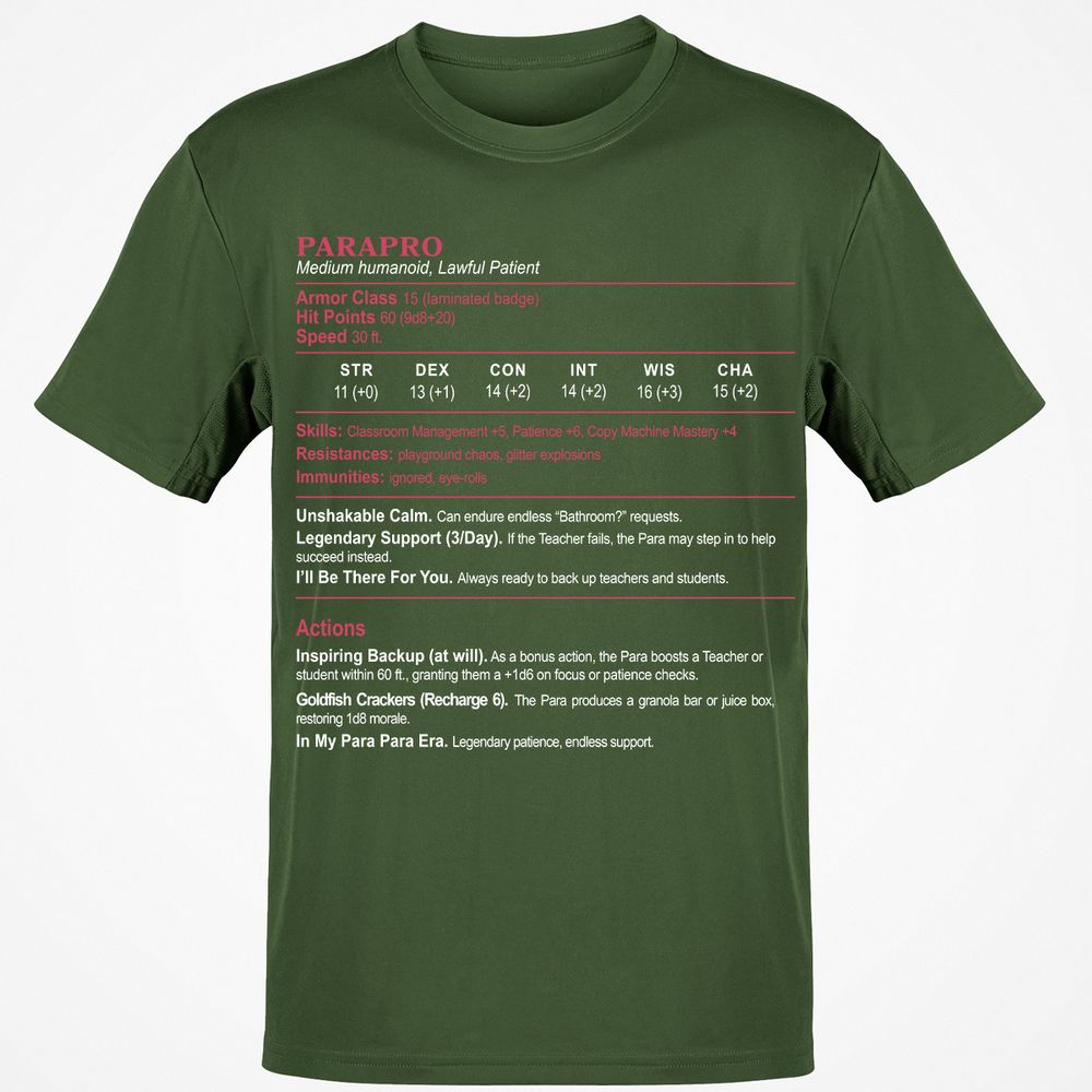para Classic Unisex T-Shirt - Military Green - 6