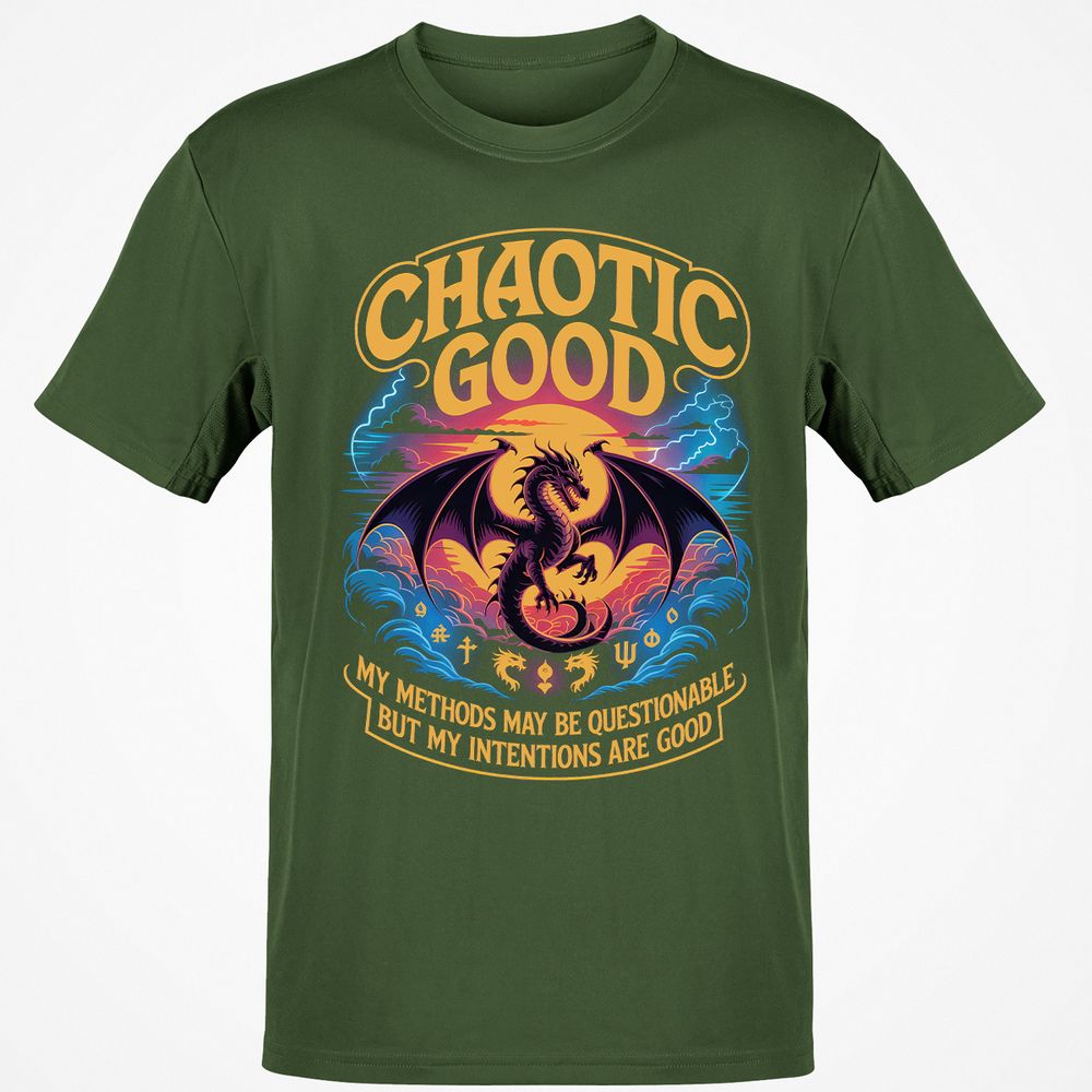 Chaotic Good Classic Unisex T-Shirt - Military Green - 6