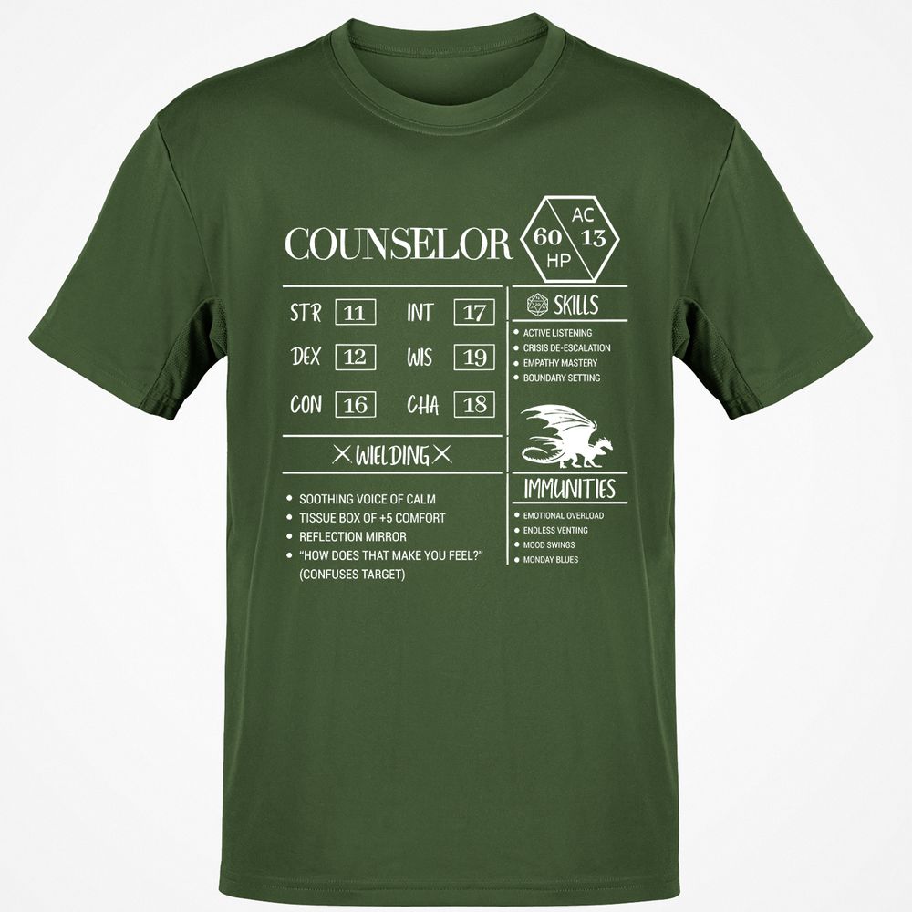 Counselor New Classic Unisex T-Shirt - Military Green - 6