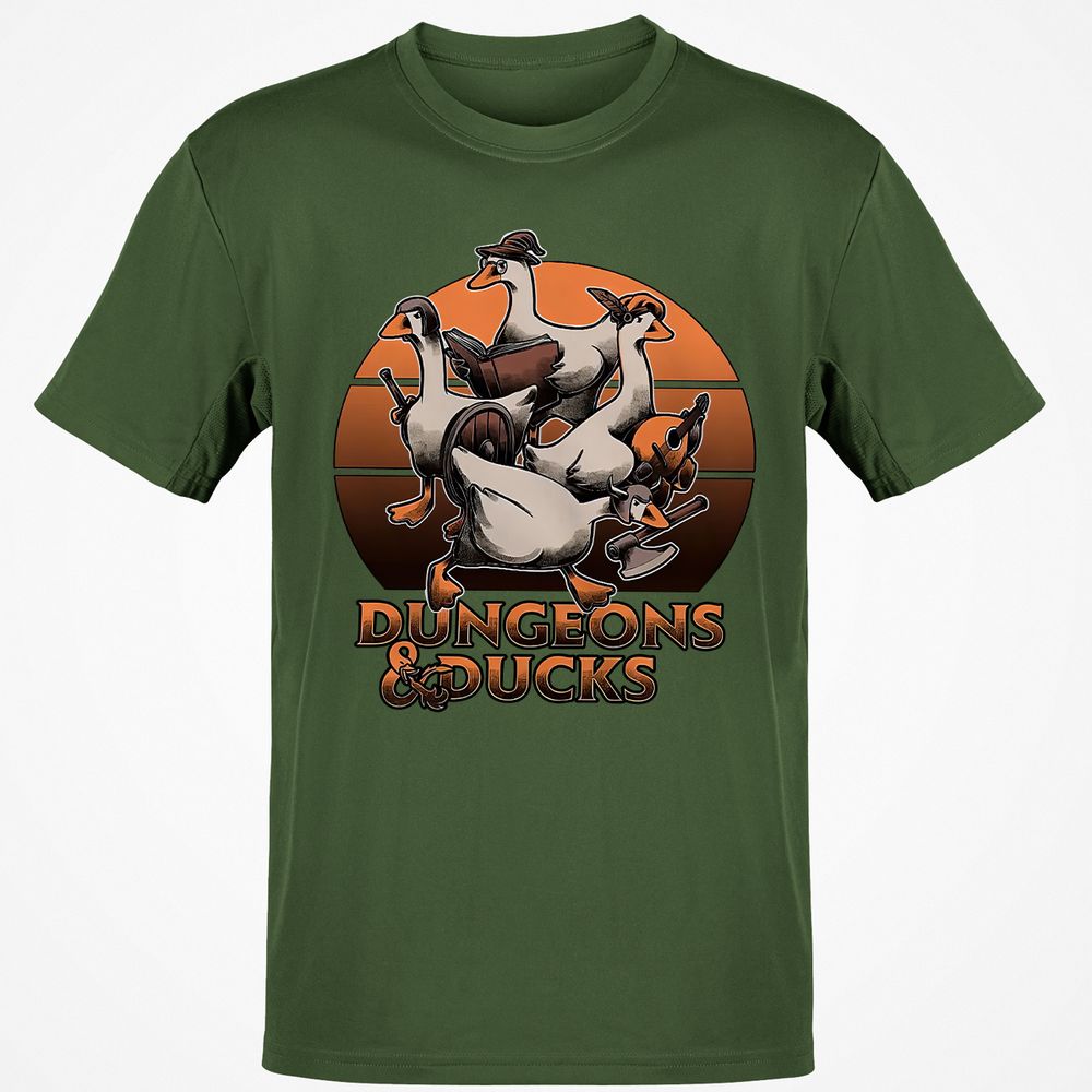 Dungeons And Ducks Classic Unisex T-Shirt - Military Green - 6