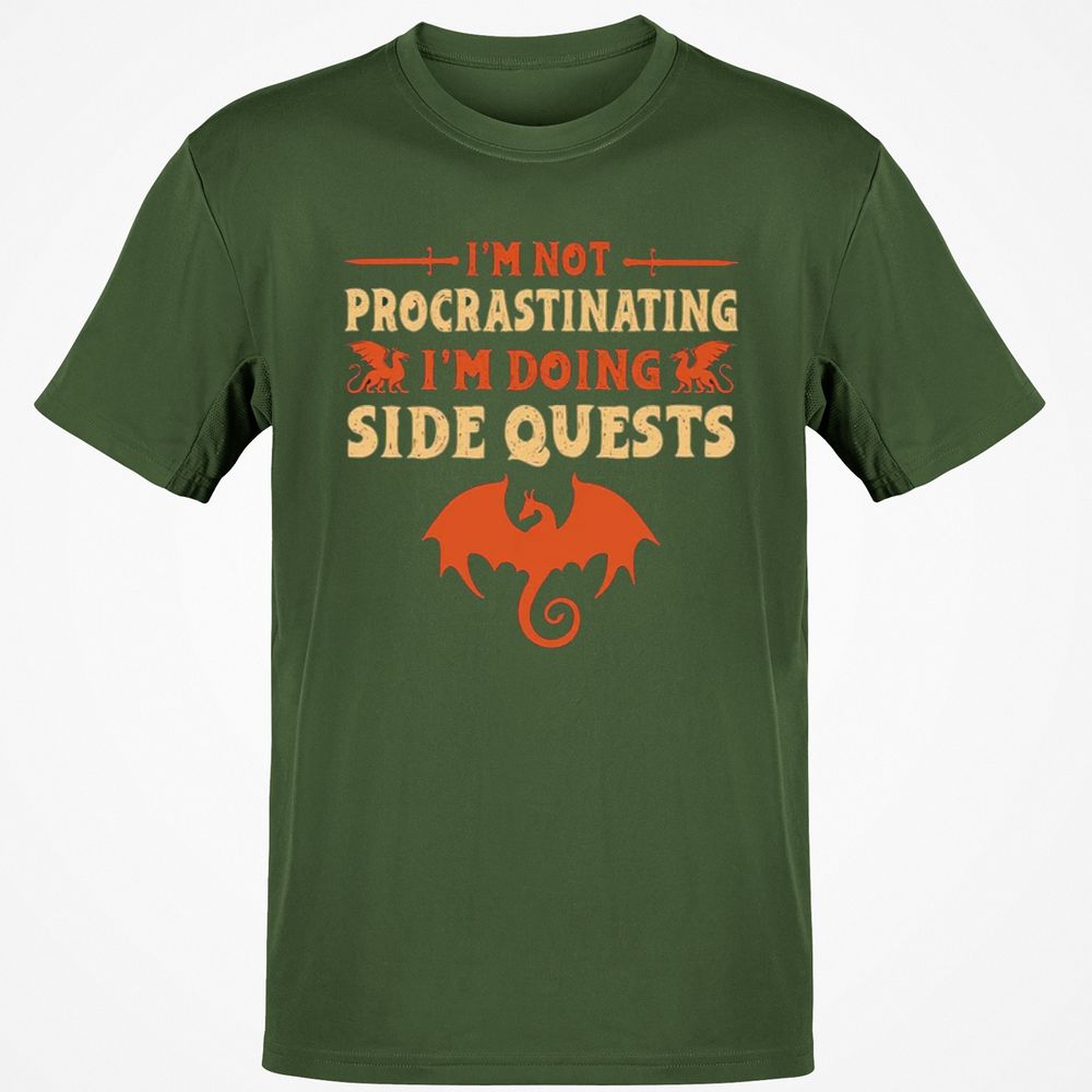 I'm Doing Side Quests Classic Unisex T-Shirt - Military Green - 6