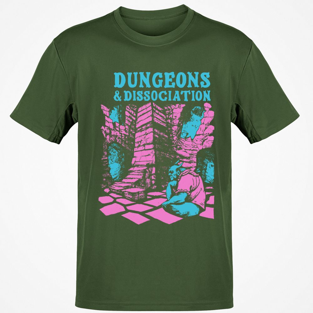 Dungeons And Dissociation Classic Unisex T-Shirt - Military Green - 6