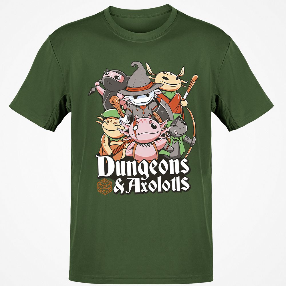 Dungeons And Axolotls Classic Unisex T-Shirt - Military Green - 6