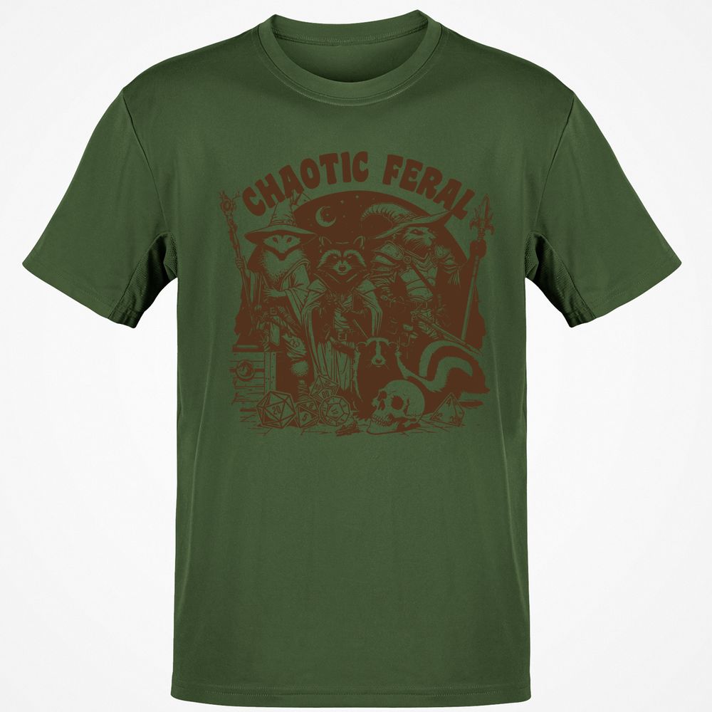 DND Inspired Raccoon Opossum Chaotic Feral - Military Green - 6