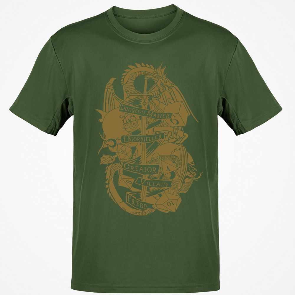 Dungeon Master Dragon Classic Unisex T-Shirt - Military Green - 6