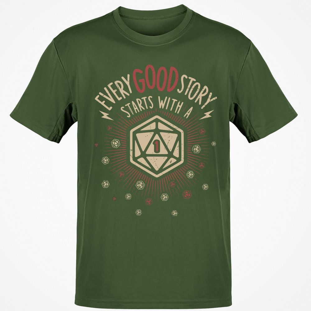 Good Story Starts With A 1 T-Shirt - Military Green - 6