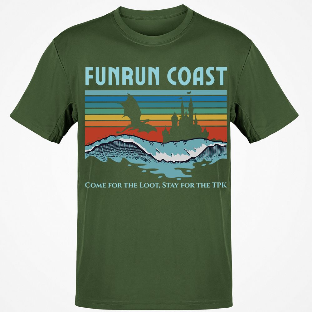 FUNRUN COAST Classic Unisex T-Shirt - Military Green - 6