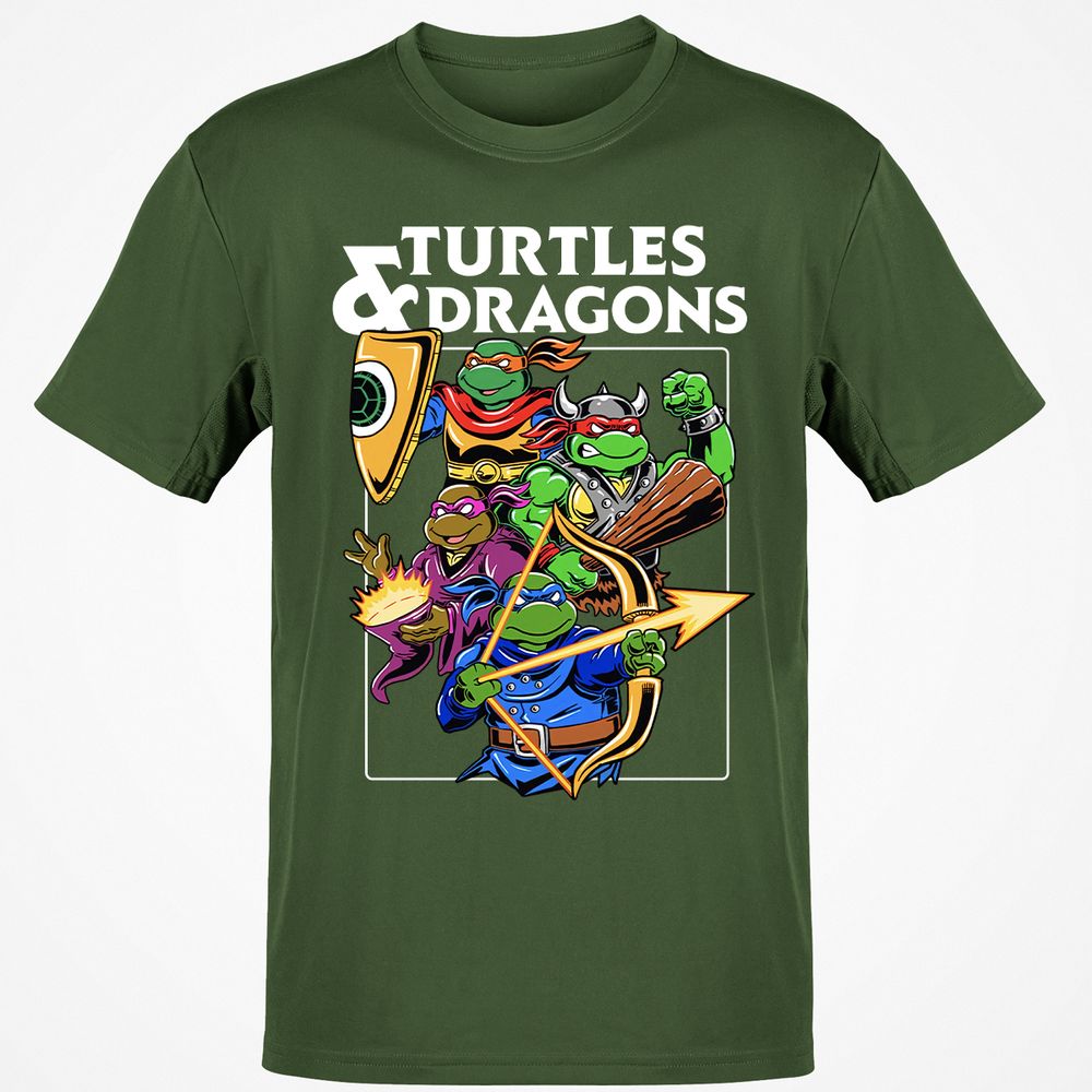 Turtles & Dragons Classic Unisex T-Shirt - Military Green - 6