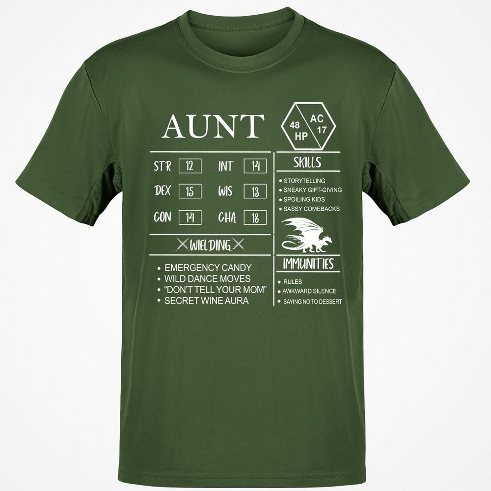 Aunt Stats Classic Unisex T-Shirt - Military Green - 6