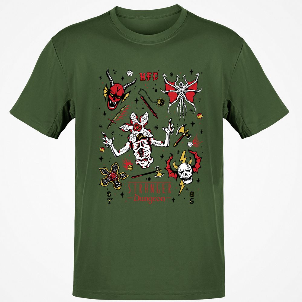 STRANGER DUNGEON Classic Unisex T-Shirt - Military Green - 6