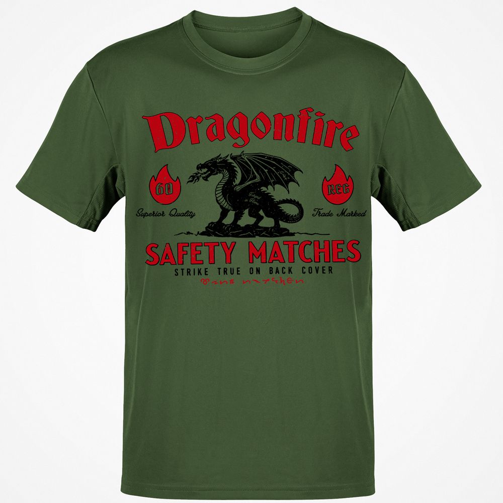 Dragonfire Classic Unisex T-Shirt - Military Green - 6