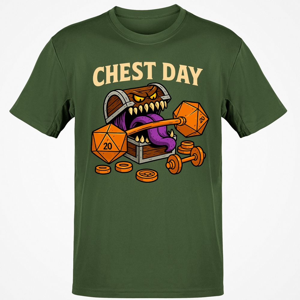 Chest Day Classic Unisex T-Shirt - Military Green - 6