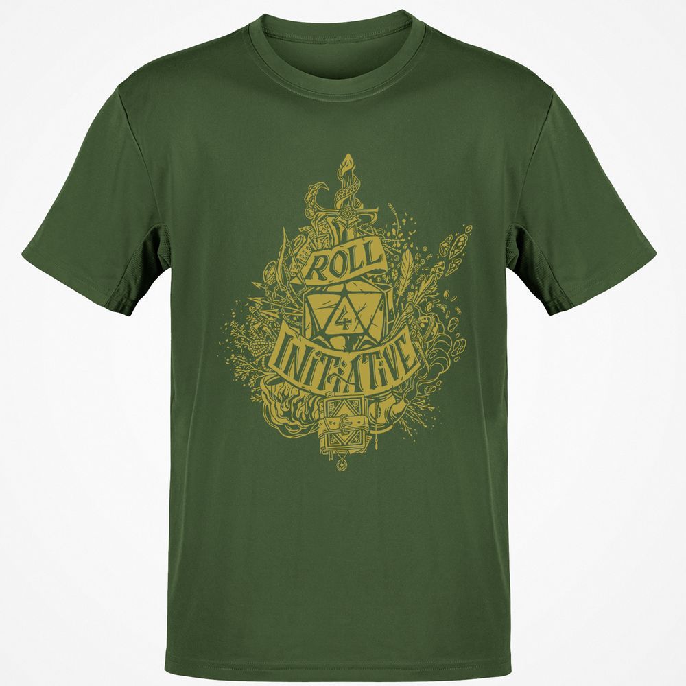 Roll Initiative Classic Unisex T-Shirt - Military Green - 6