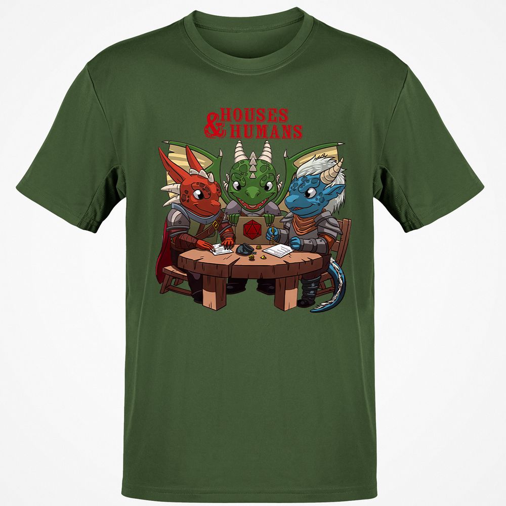 Houses & Humans Classic Unisex T-Shirt - Military Green - 6