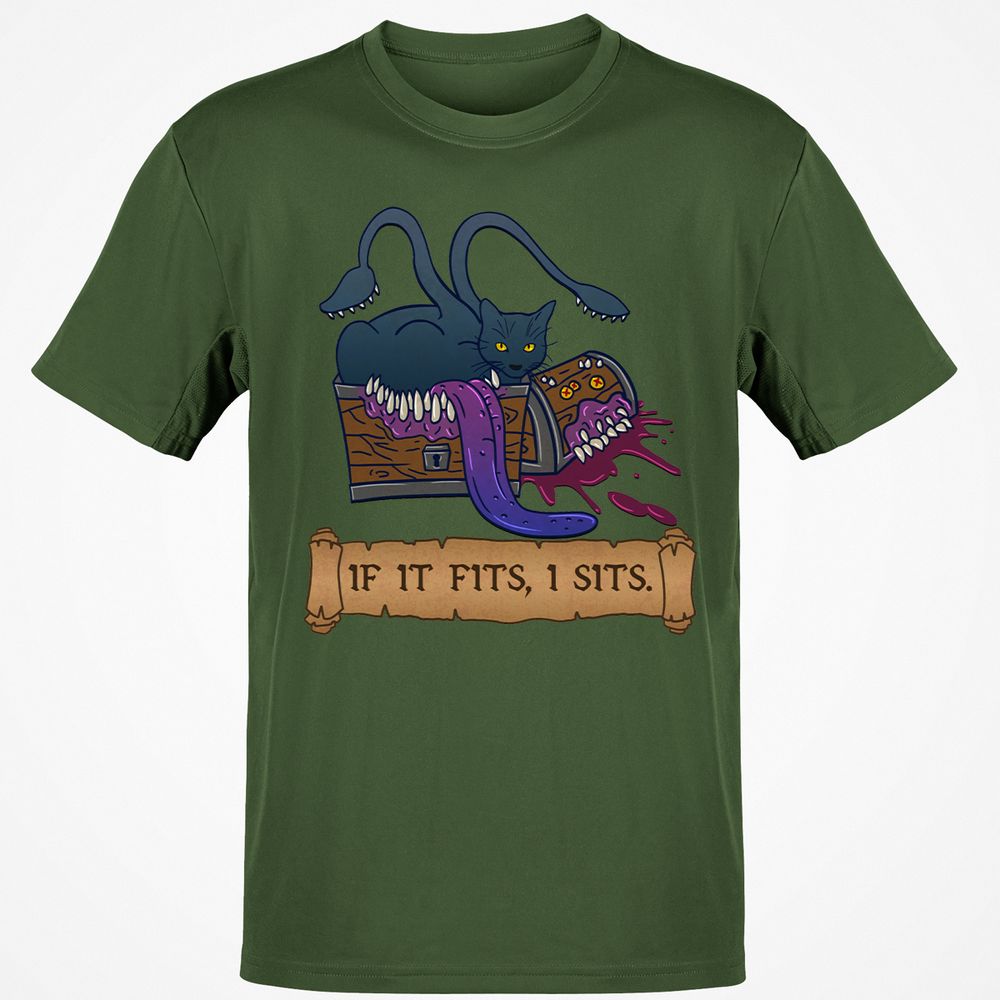 If It Fits I Sits Classic Unisex T-Shirt - Military Green - 6