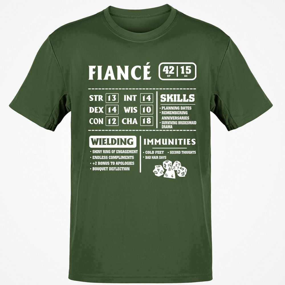 Fiance Stats Classic Unisex T-Shirt - Military Green - 6