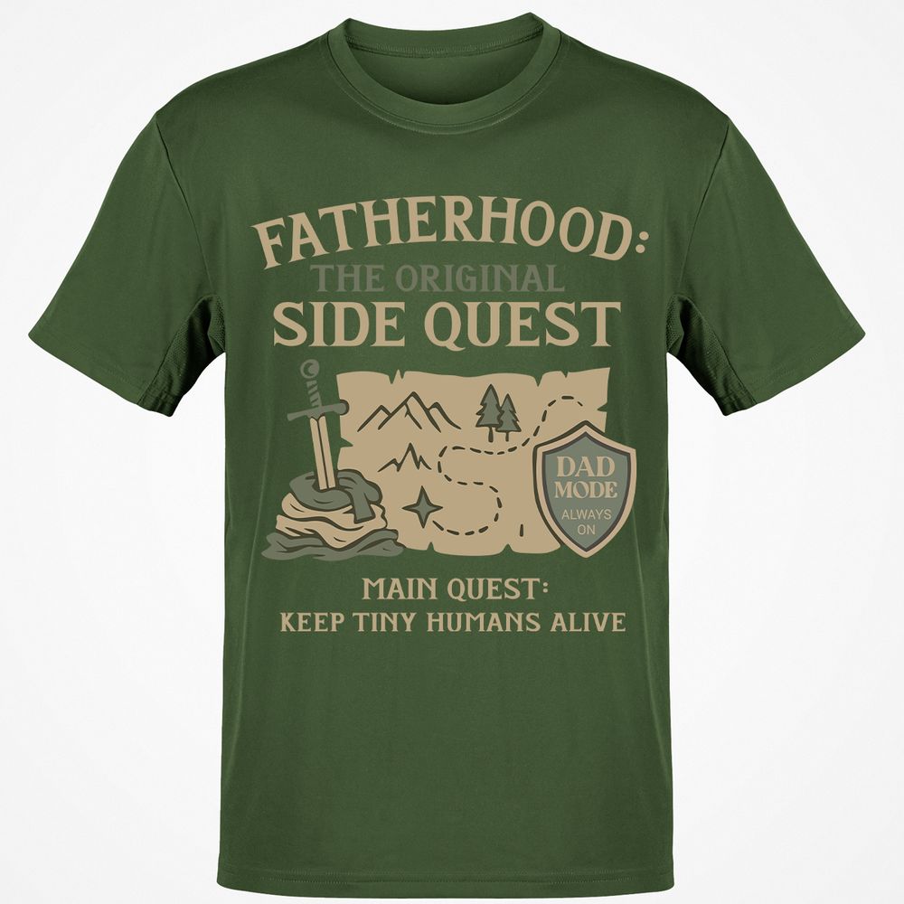 Fatherhood The Original Side Quest Classic Unisex T-Shirt - Military Green - 6