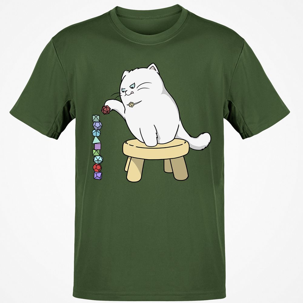 Cat Stacking Dice T-Shirt - Military Green - 6