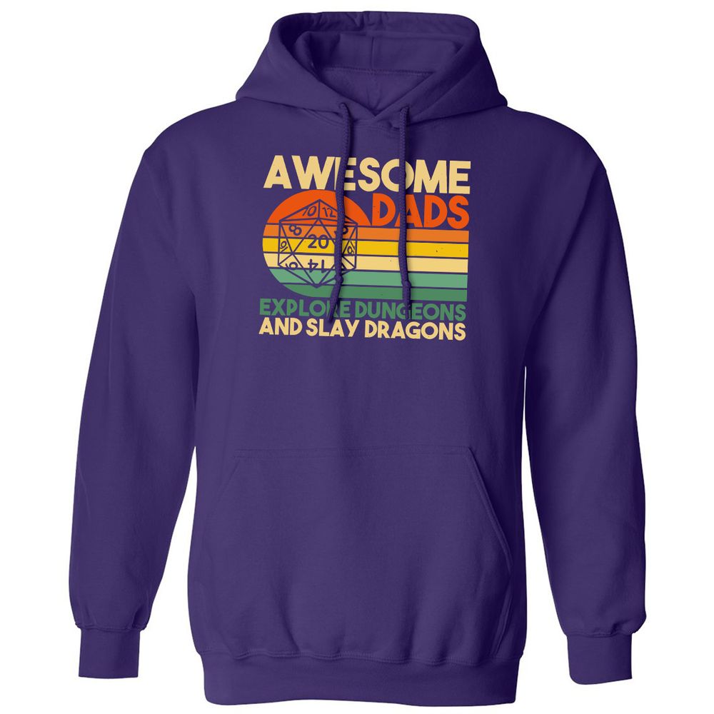 Awesome Dads Explore Dungeons Classic Unisex Hoodie - Purple - 6