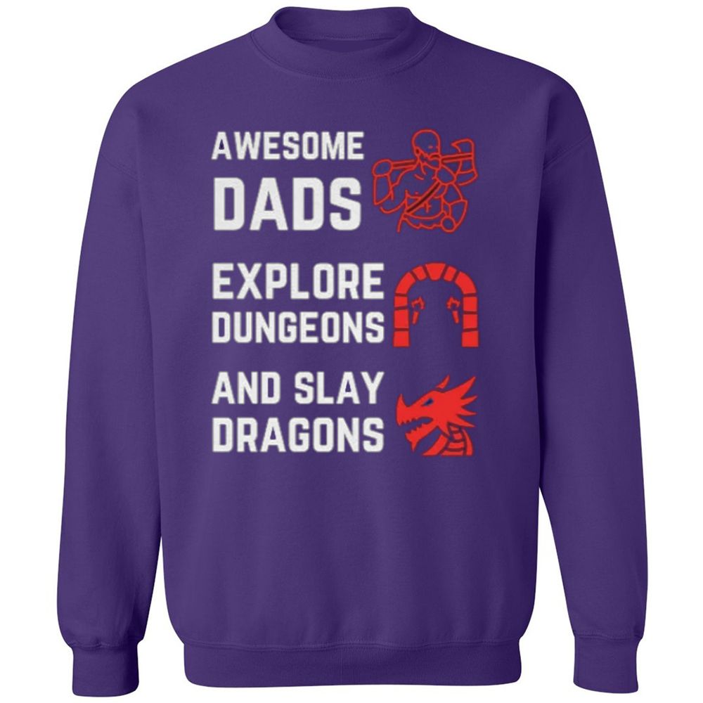 Awesome Dad Fathers Day Classic Unisex Sweatshirt - Purple - 6