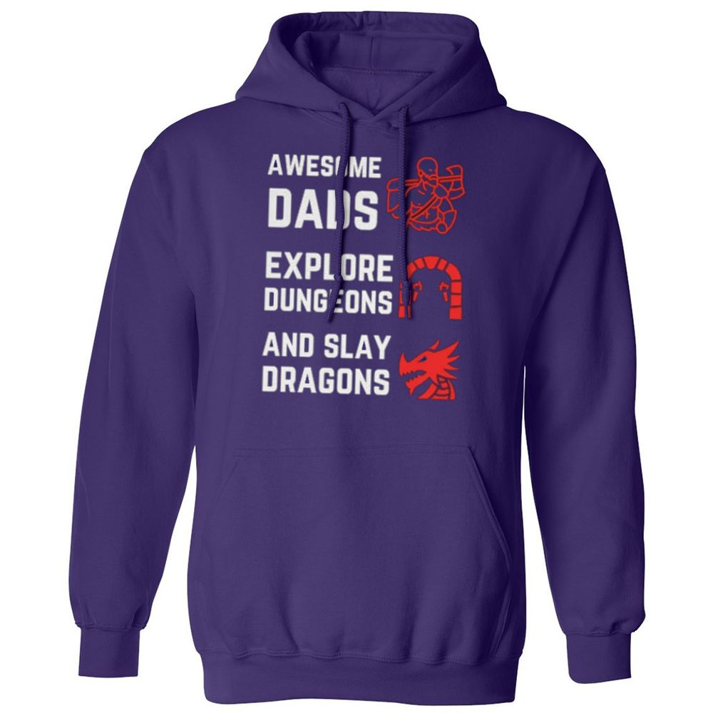 Awesome Dad Fathers Day Classic Unisex Hoodie - Purple - 6