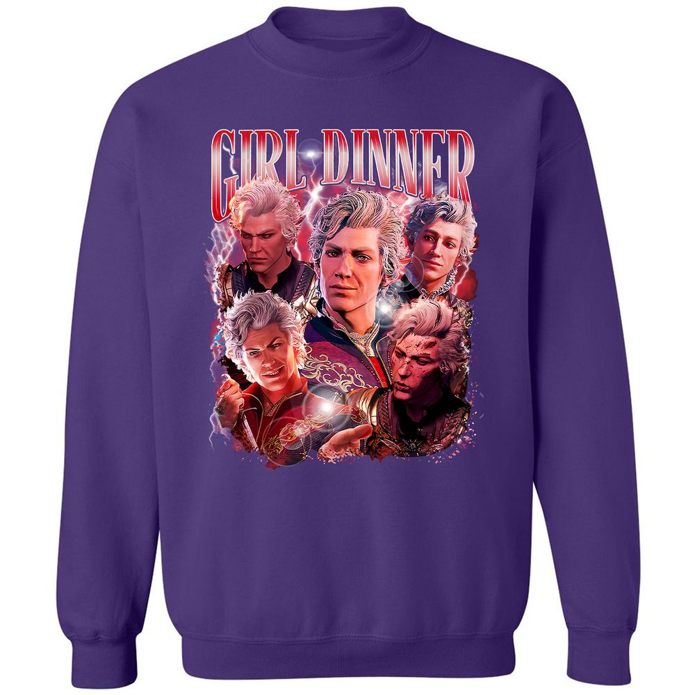 Astarion Girl Dinner Classic Unisex Sweatshirt - Purple - 6