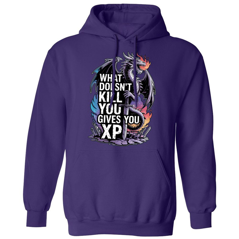 What Doesn't Kill You Dragon Classic Unisex Hoodie - Purple - 6