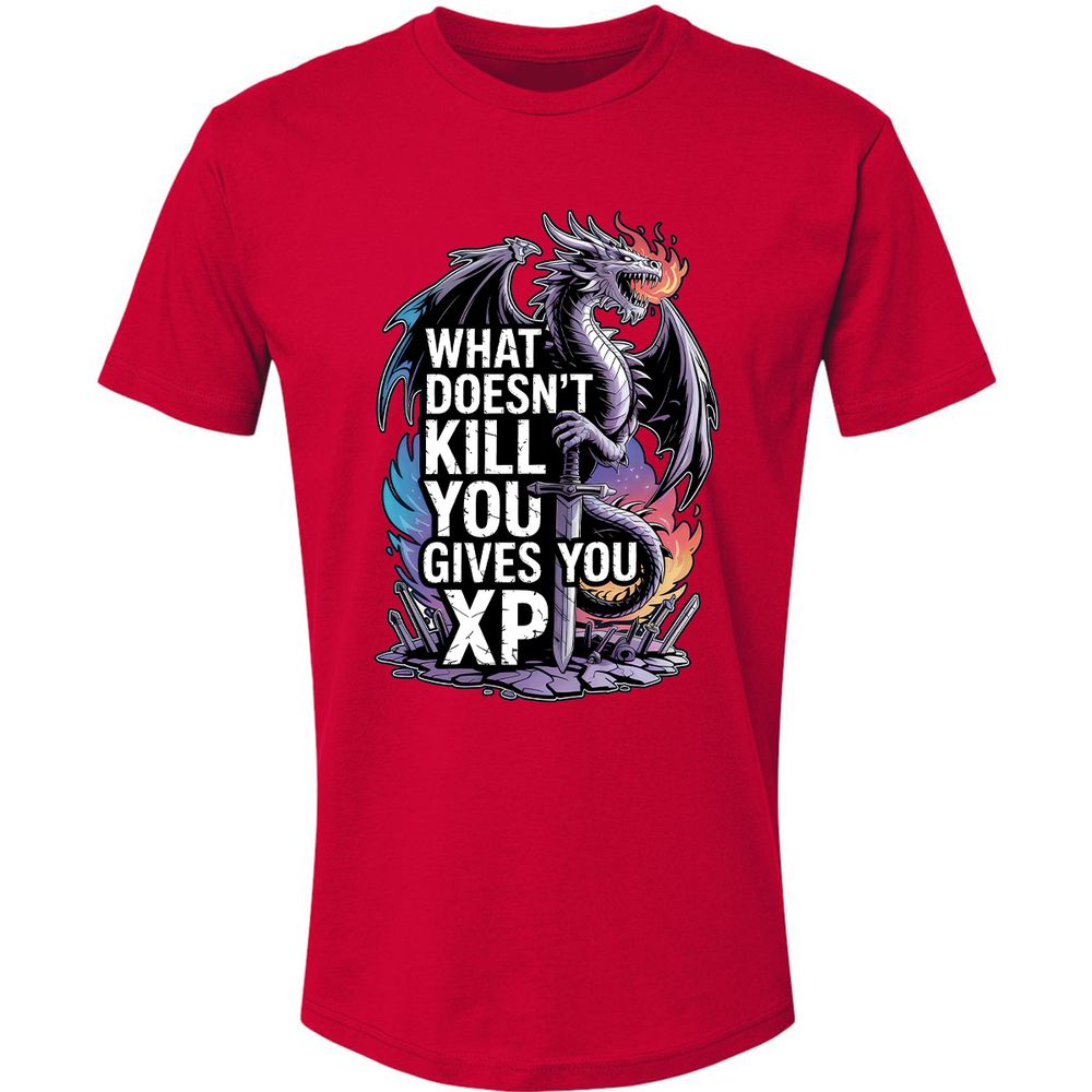 What Doesn't Kill You Dragon Premium Unisex T-Shirt - Red - 6